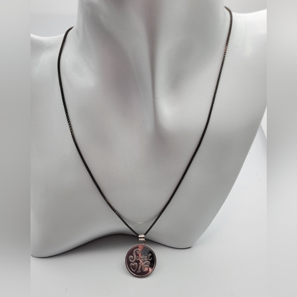 Sterling silver 925 sweet sixteen necklace N2505